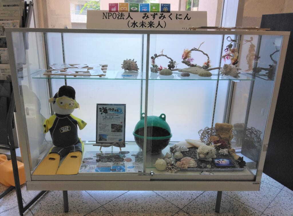 【１Fガラスケース展示】登録環境団体「NPO法人 水未来人」