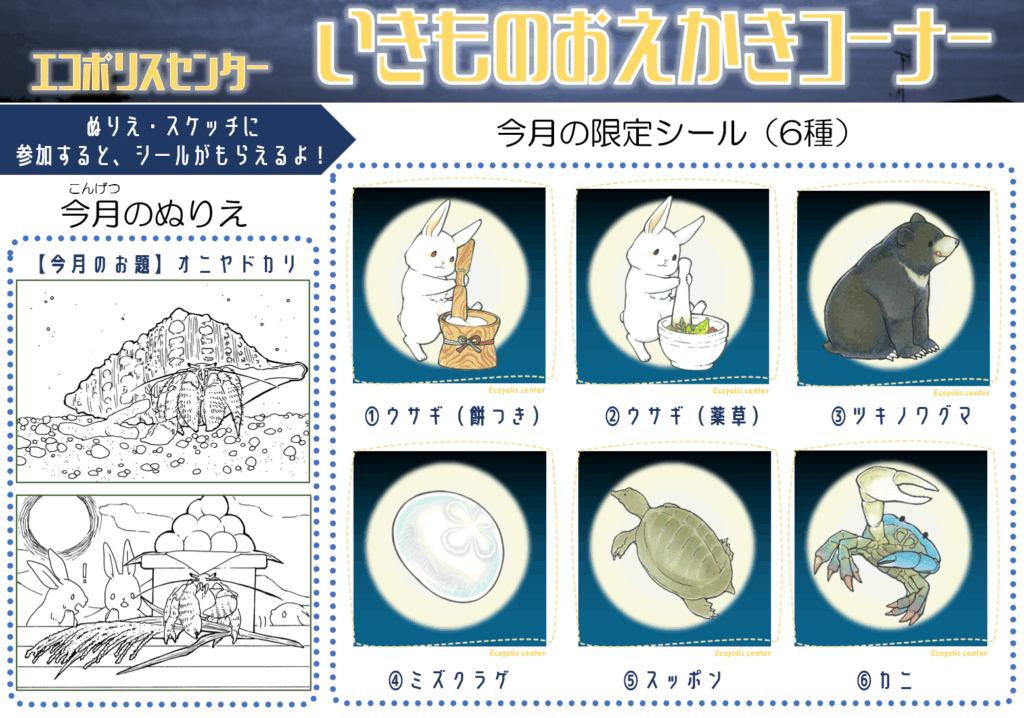 いきものおえかきコーナー2025年9月