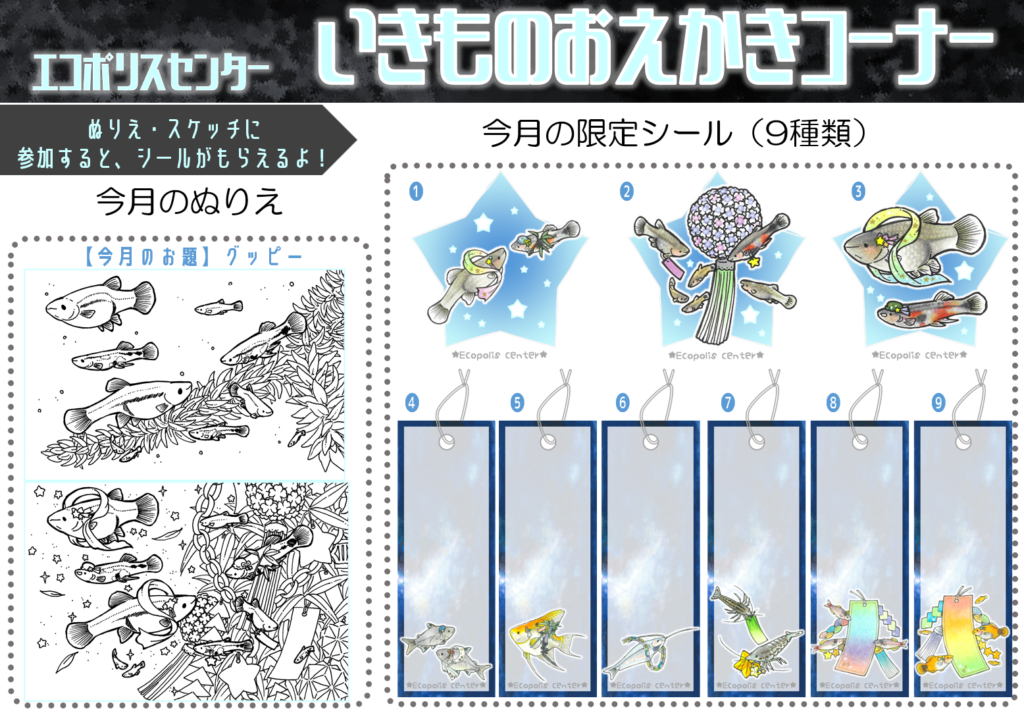 いきものおえかきコーナー2026年7月